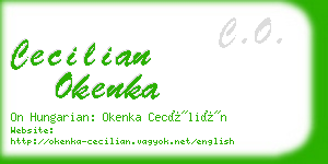 cecilian okenka business card